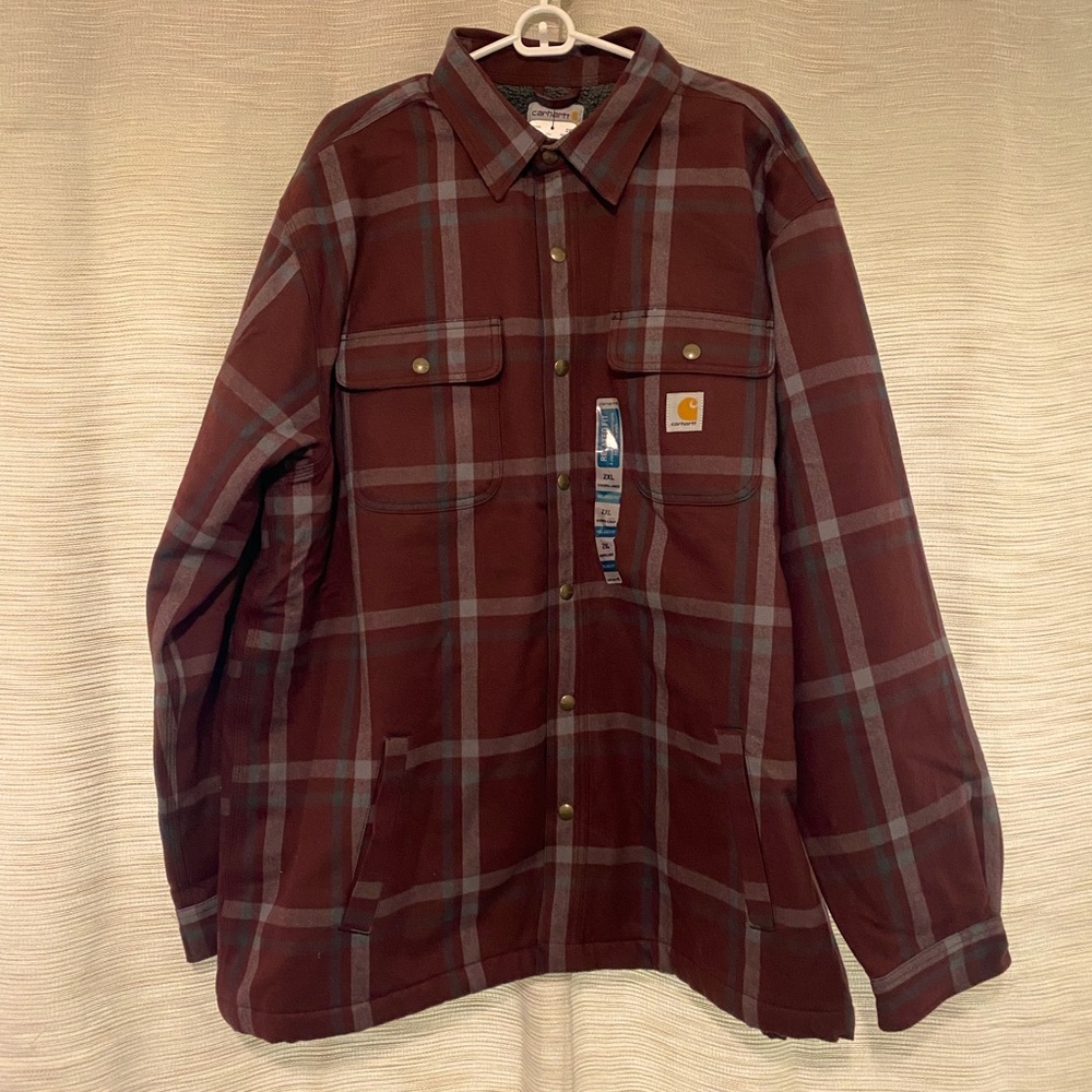Carhartt Sherpa Lined Coat - Dark Cedar